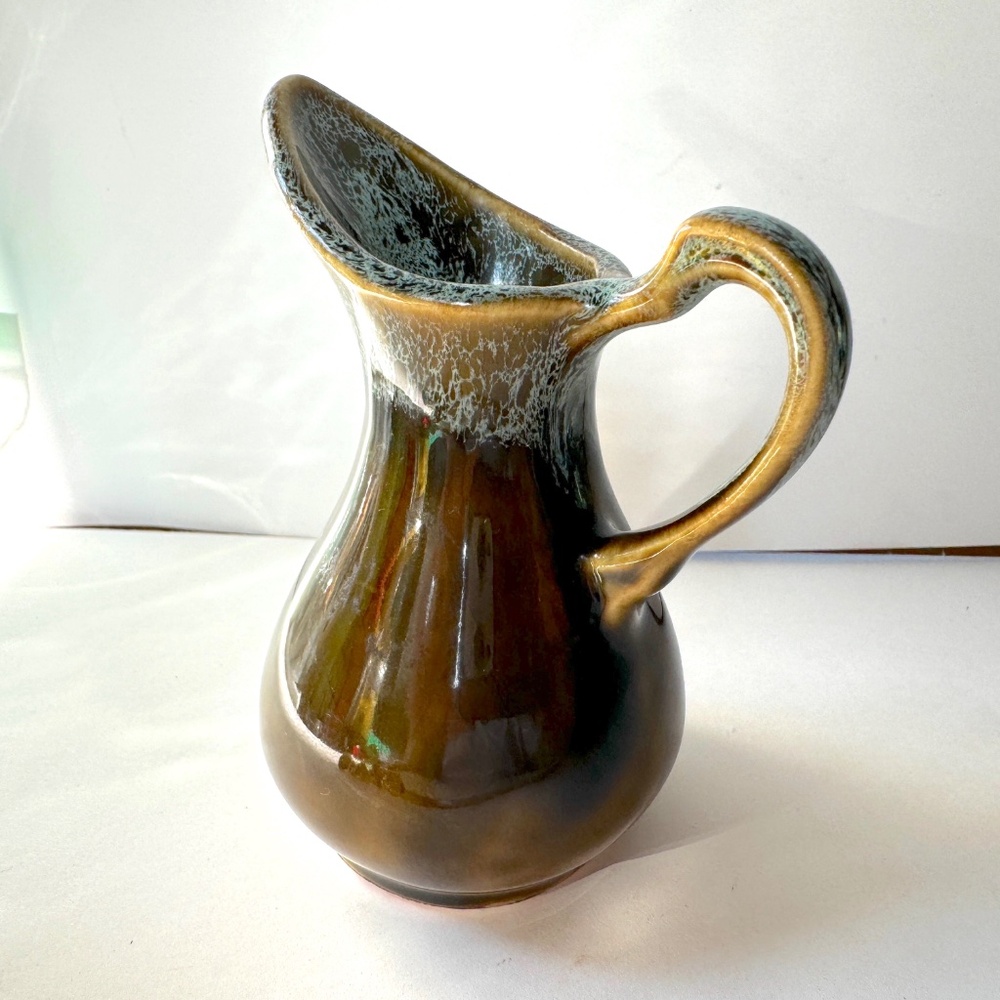 Drip Glaze Creamer, Vintage Ceramic Pitcher - Picture 1 of 6